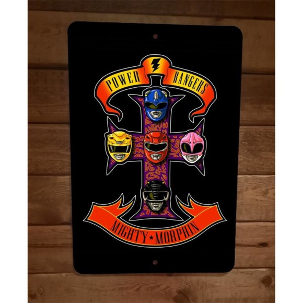 Power GNR Rangers Mighty Morphin  8x12 Metal‎ Wall Sign